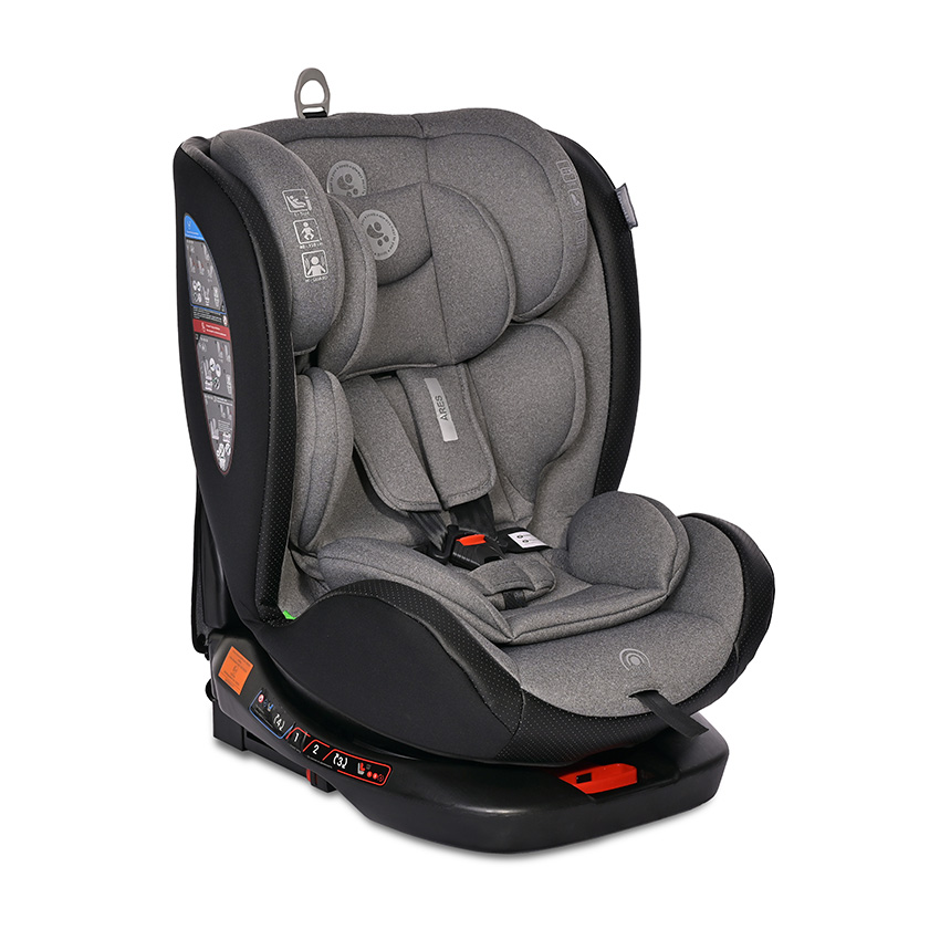 Lorelli Ares i-Size 40-150 cm Isofix 360 Περιστρεφόμενο Κάθισμα Αυτοκινήτου 0-36 kg Grey 10071792406 (Δώρο Αμβλυγωνιος Καθρεφτης)