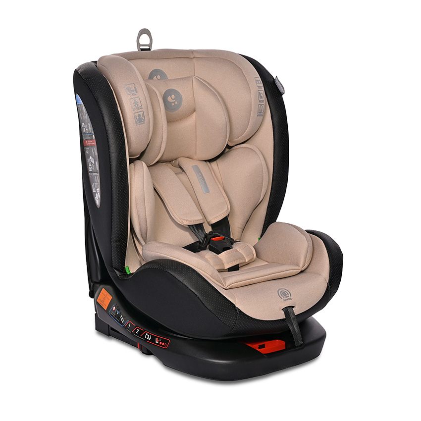 Lorelli Ares i-Size 40-150 cm Isofix 360 Περιστρεφόμενο Κάθισμα Αυτοκινήτου 0-36 kg Beige 10071792412 (Δώρο Αμβλυγωνιος Καθρεφτης)