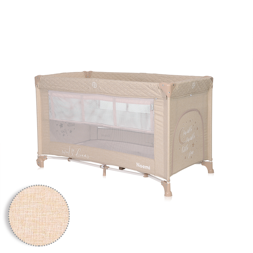 Lorelli BABY COT NOEMI 2 LAYER FOG BEIGE STAR 10080552217