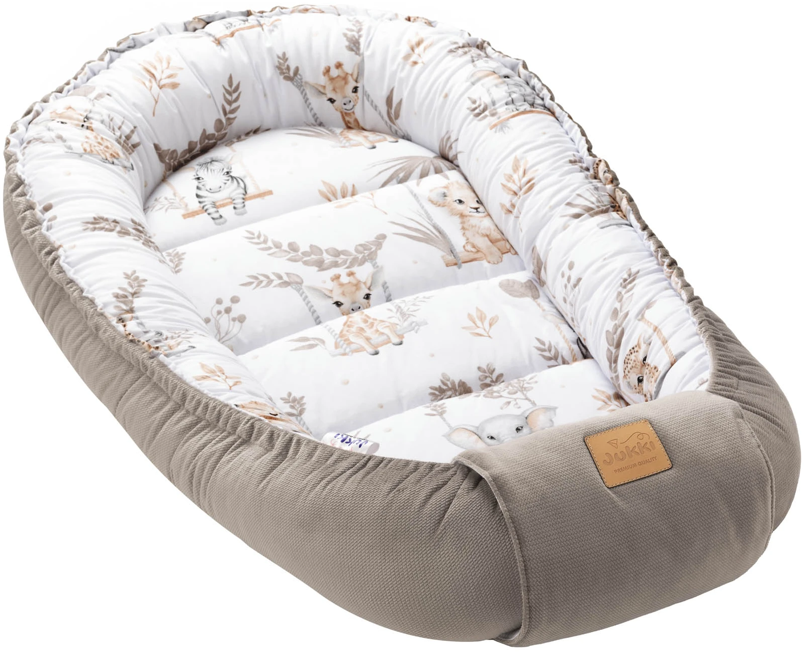 Jukki Baby Nest Cocoon 100x55 Double Sided Happy Jungle Velvet