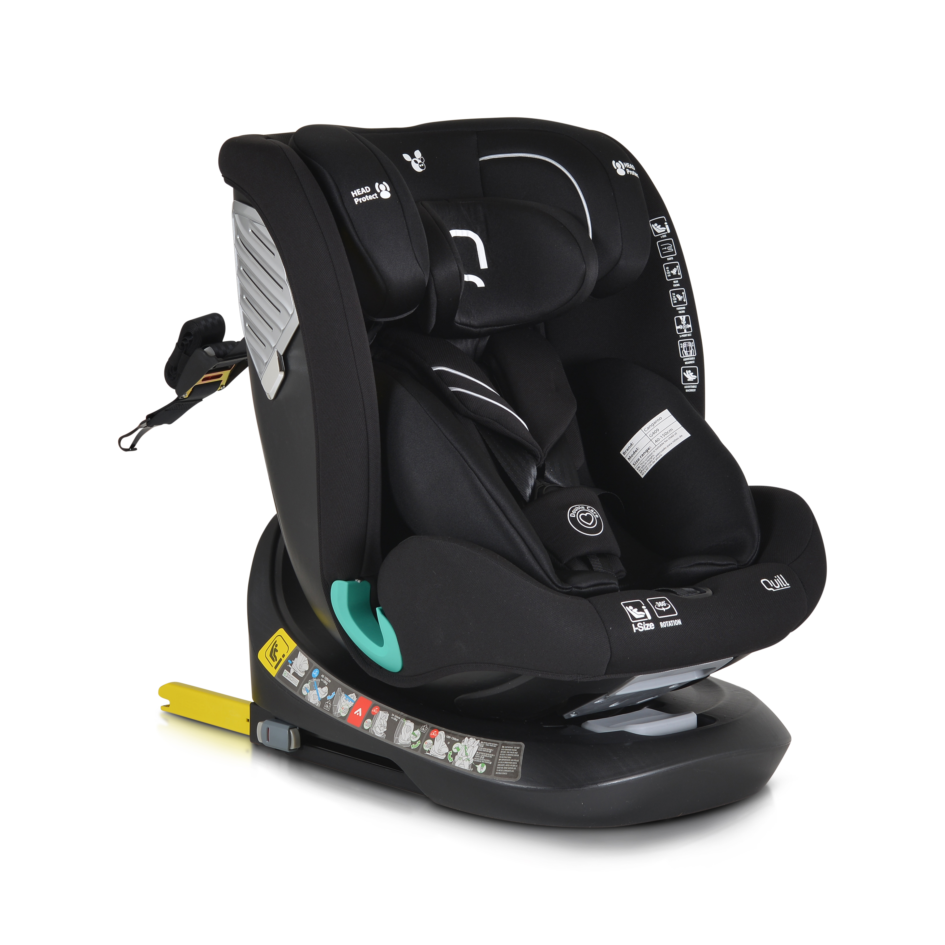 Cangaroo Car seat Quill I-size 40-150cm black 3801005151813