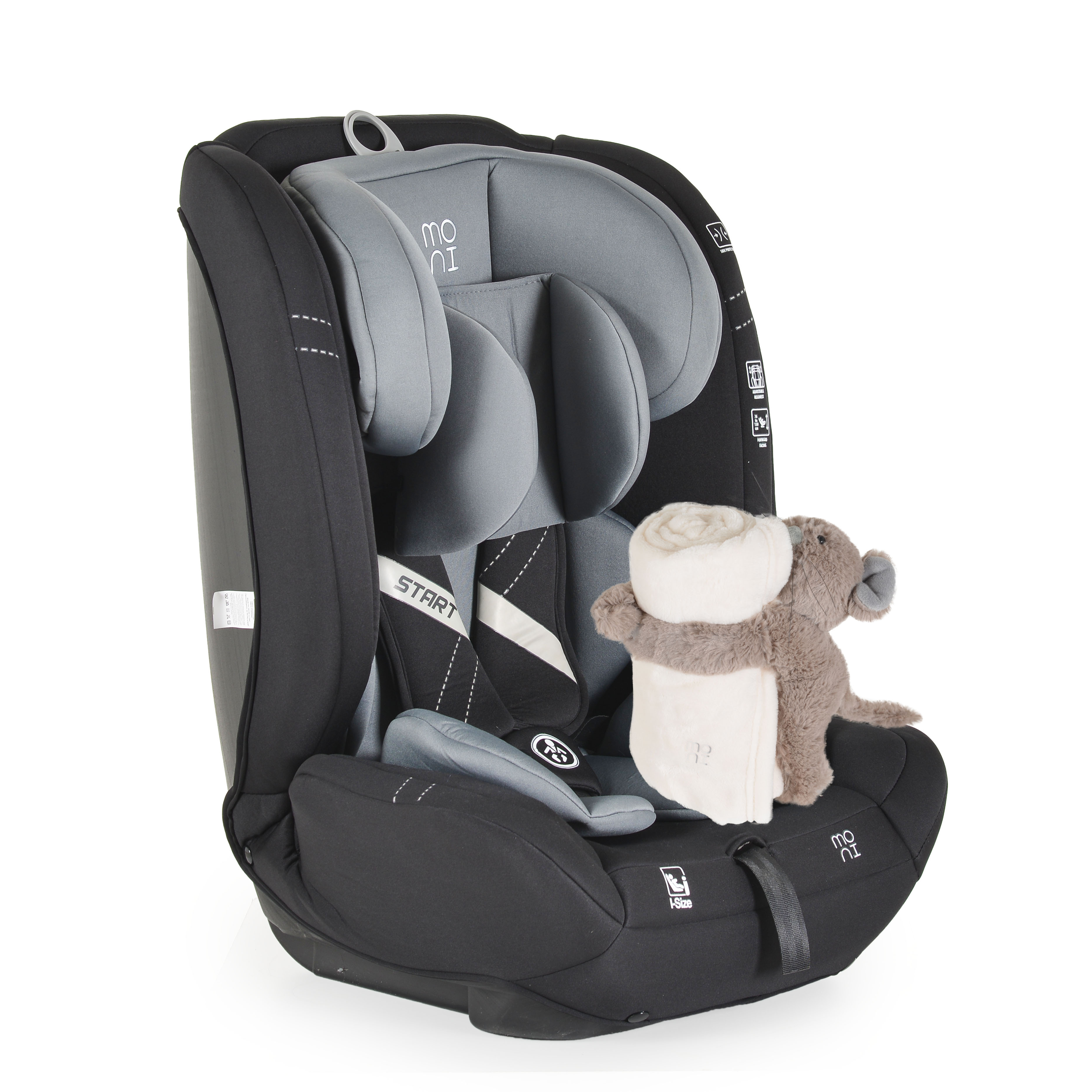 Moni Car seat START grey 76-150cm 3801005151974