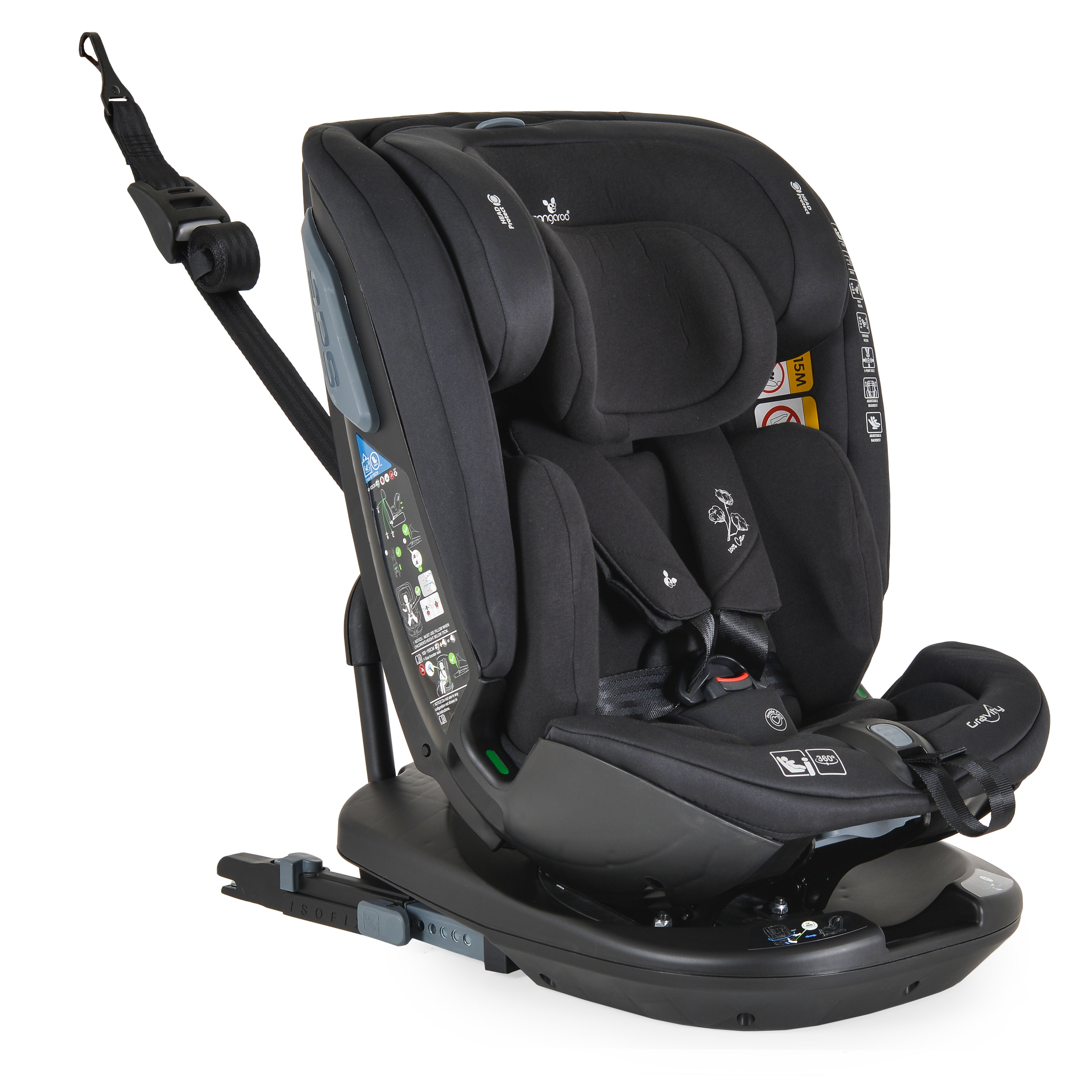 Cangaroo Gravity I-size 40-150cm Isofix Παιδικό κάθισμα αυτοκινήτου μαύρο 3801005152193