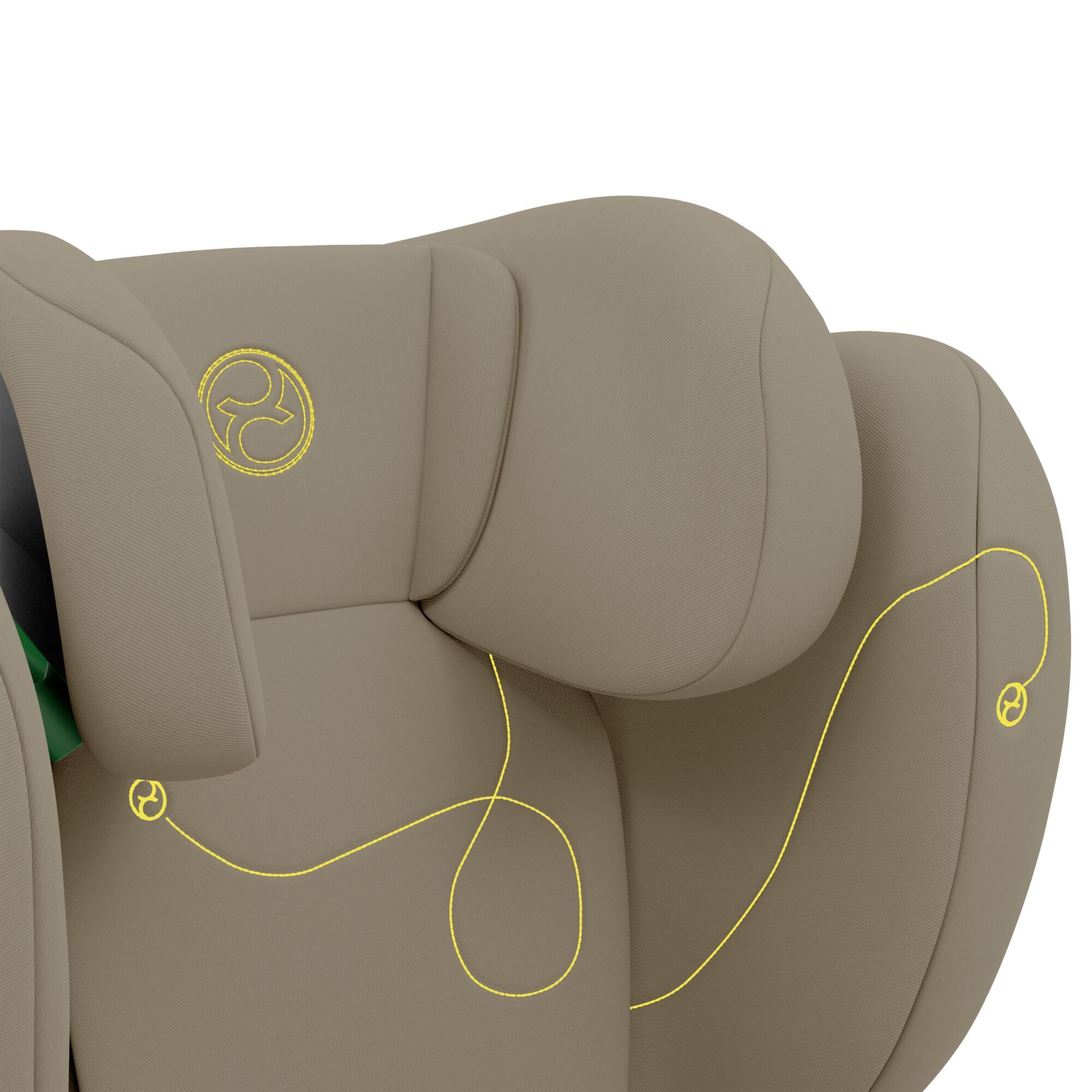 Child Car Seat Solution S2 i-Fix Design Seashell Beige by Cybex /  Kids-Comfort