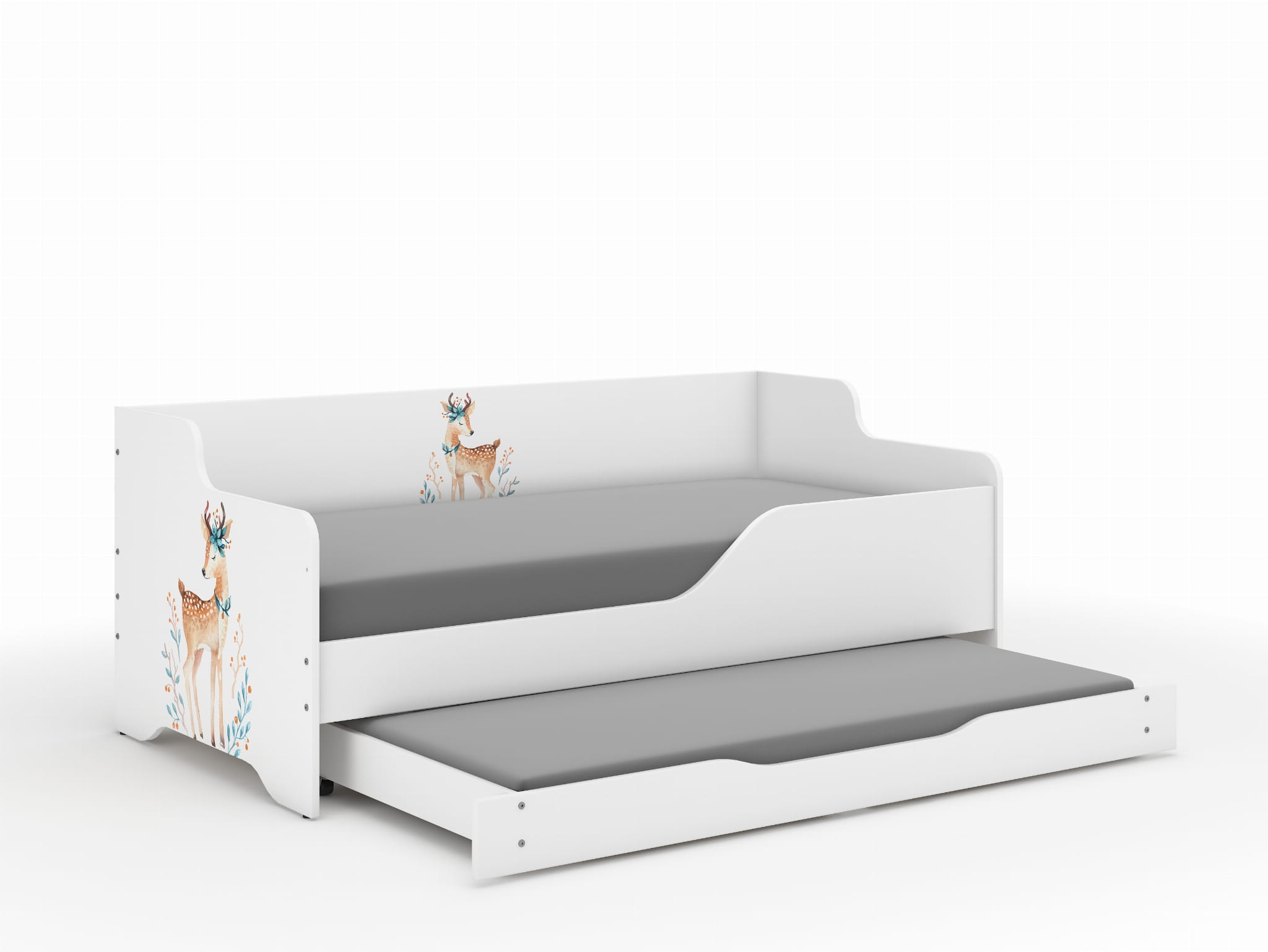 Lilu Children's Bed & Sofa 2 in 1 160 x 80 cm with Drawer + Free Mattress - Deer