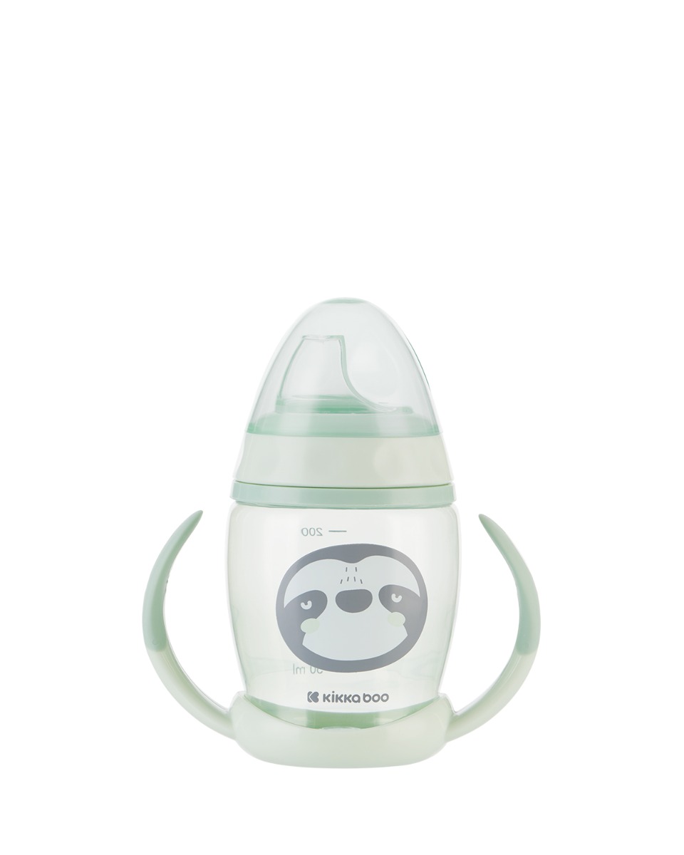 Kikka Boo Κύπελλο PP με στόμιο σιλικόνης 200ml Happy Face Mint 31302030071