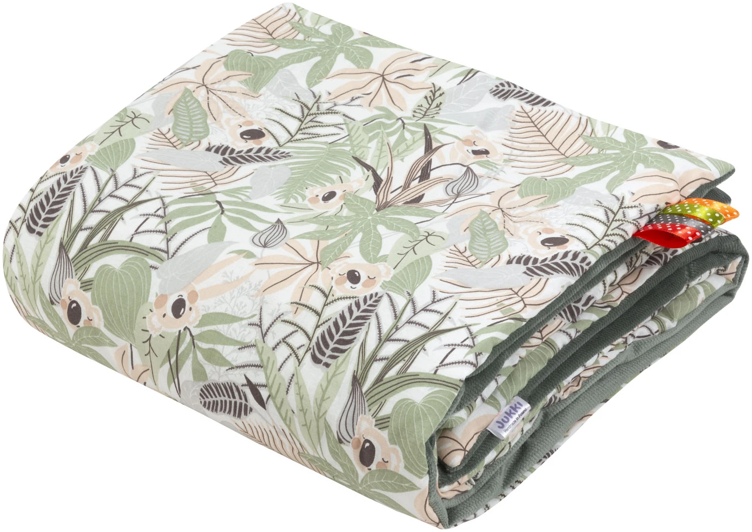 JUKKI Soft Baby Blanket 75x100cm Koala Jungle Olive 5904506822164