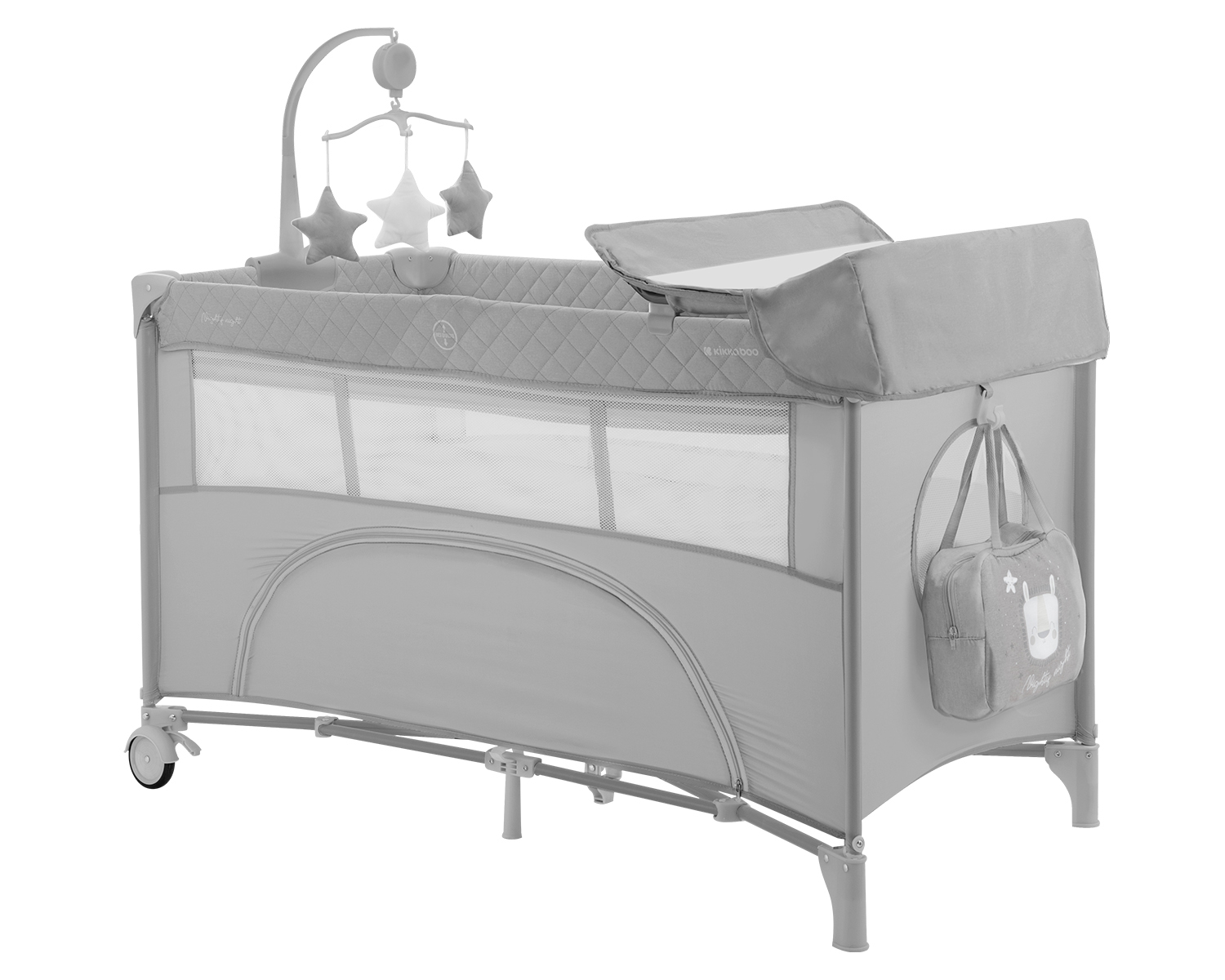 Kikka Boo Baby cot 2 levels Nighty Night Grey 31003010118