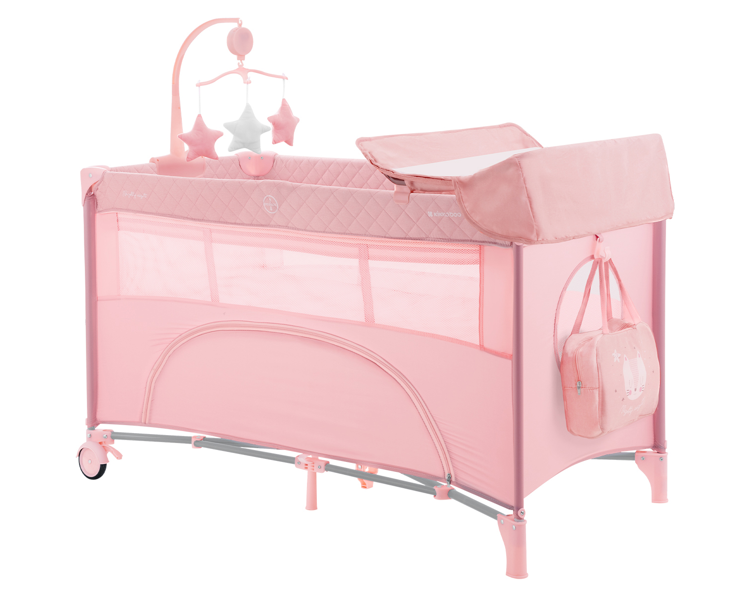 Kikka Boo Baby cot 2 levels Nighty Night Pink 31003010121