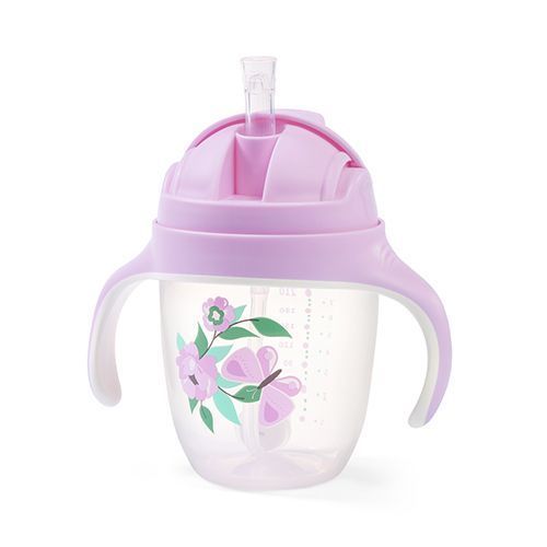 BabyOno 1464/05 Sippy cup with weighted straw PURPLE ONO-02217