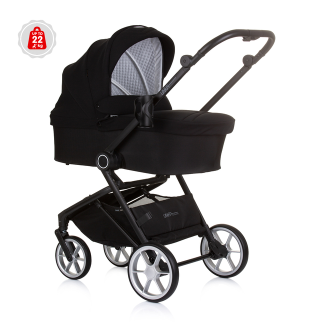 Chipolino Linea 3 in 1 Versatile Stroller 0 to 22 kg with accessories obsidian KKLI02401OB