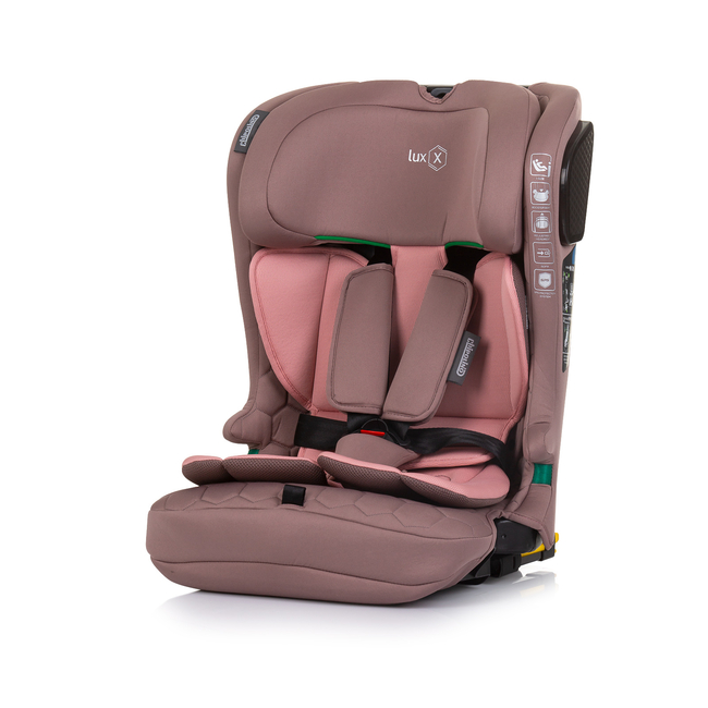 Chipolino Car seat I-SIZE 76-150 cm ISOFIX "LUX X" flamingo STKLX0245FL