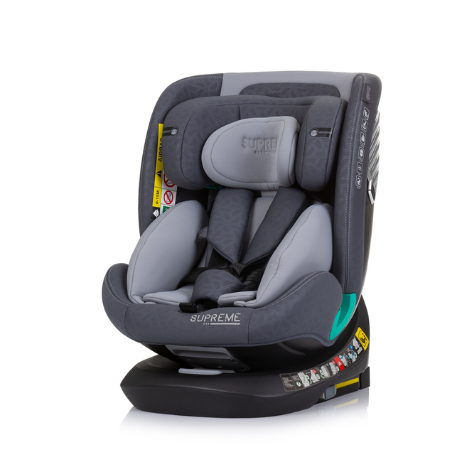 Chipolino Car seat I-SIZE 40-150 cm ISOFIX 360 "SUPREME" granite STKSU02402GN