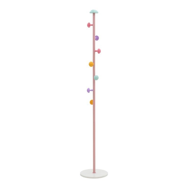 Coat Stand Mush pakoworld pink-white metal 30x30x168cm