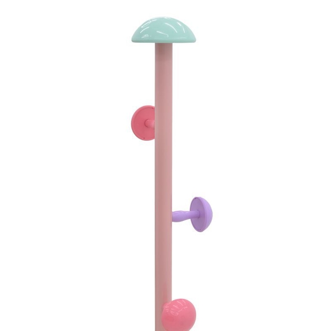 Coat Stand Mush pakoworld pink-white metal 30x30x168cm