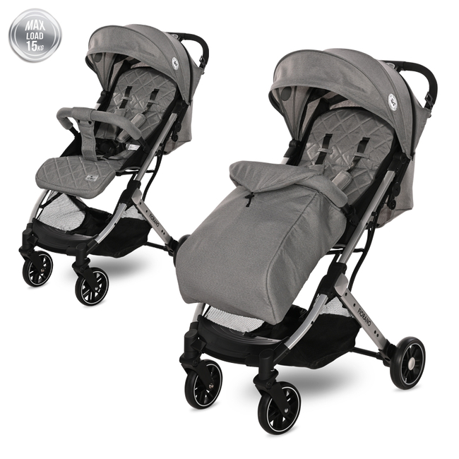 Lorelli BABY STROLLER FIORANO DOLPHIN GREY+FOOTCOVER 10021492380