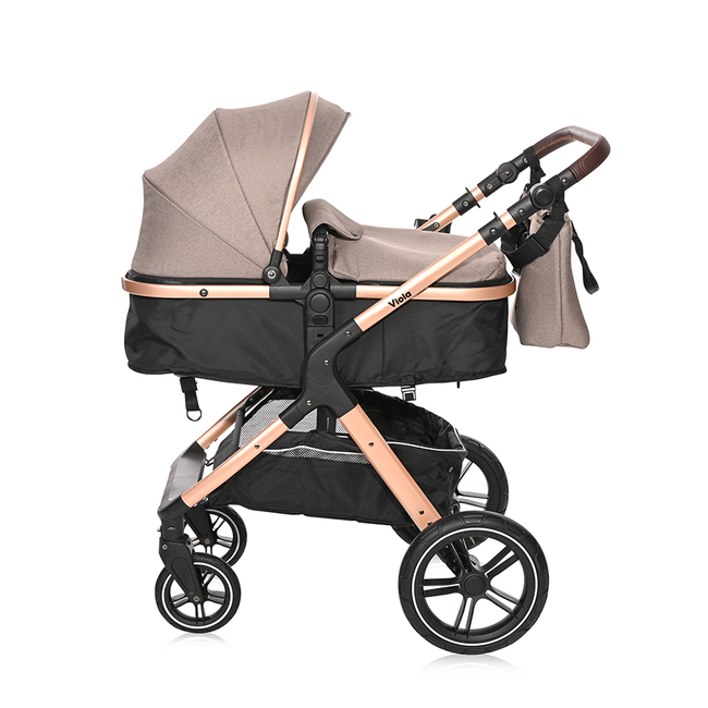 Lorelli BABY STROLLER VIOLA PEARL BEIGE +ADAPTERS 10021812303A