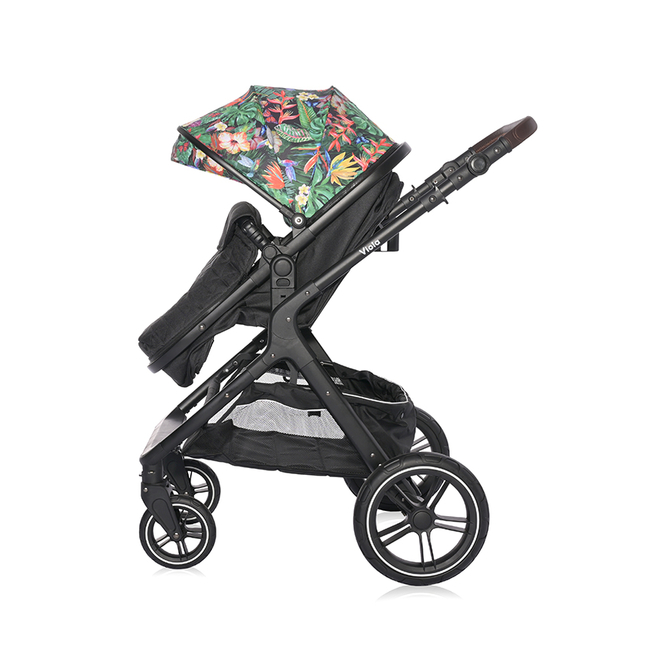 Lorelli BABY STROLLER VIOLA TROPICAL FLOWERS+ADAPTERS 10021812388A