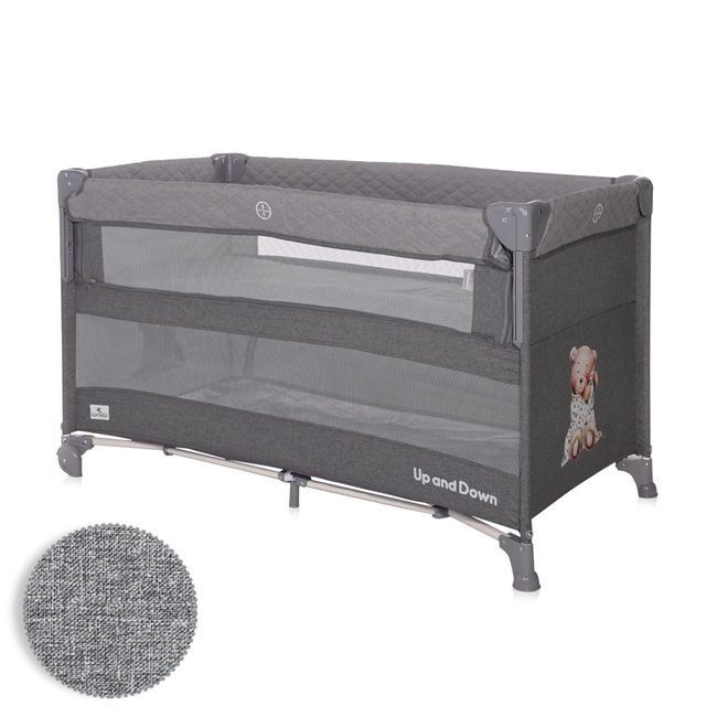 Lorelli BABY COT UP AND DOWN COOL GREY BEAR 10080062370