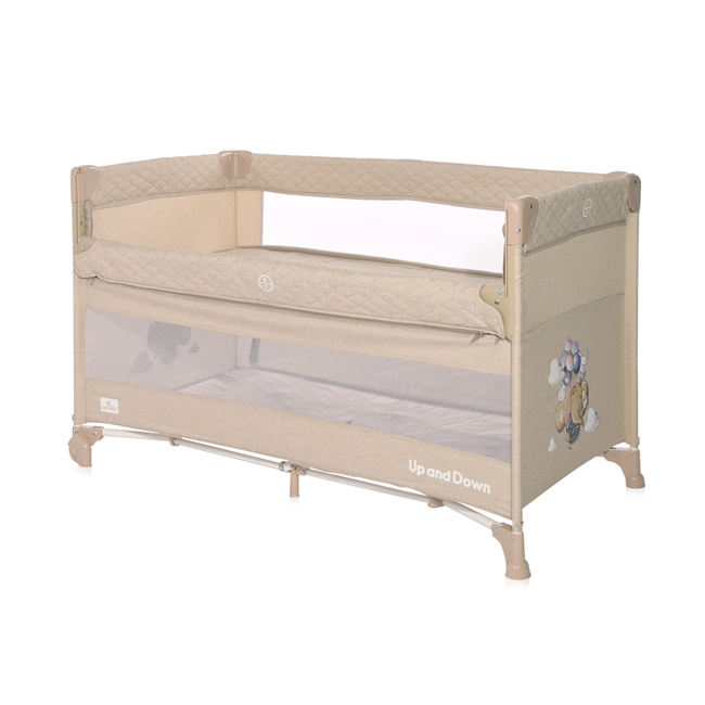 Lorelli BABY COT UP AND DOWN FOG BEIGE FLYING FRIENDS 10080062371