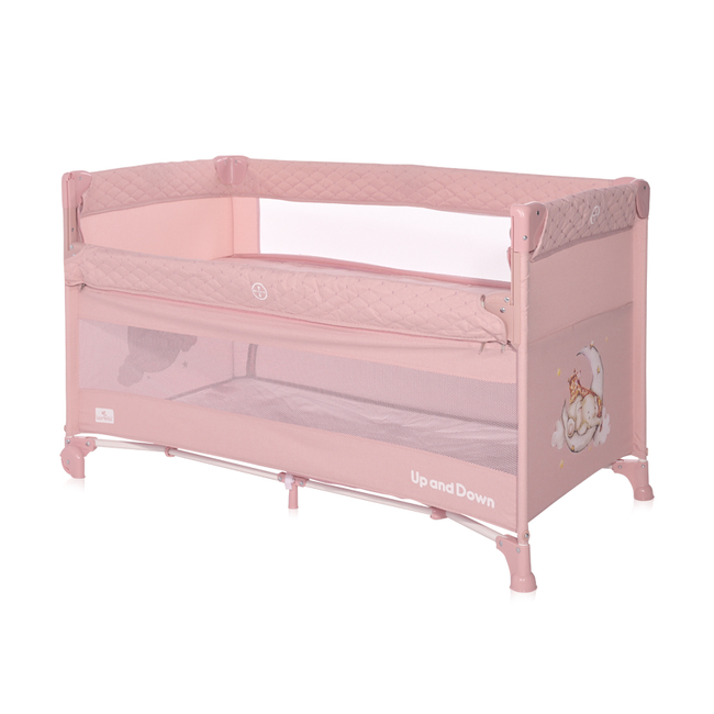 Lorelli BABY COT UP AND DOWN MELLOW ROSE SLEEPING ANIMALS 10080062373