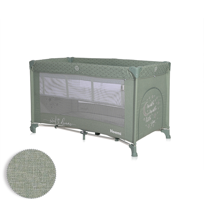 Lorelli BABY COT NOEMI 2 LAYER ICEBERG GREEN STAR 10080552218