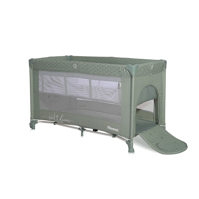 Lorelli BABY COT NOEMI 2 LAYER ICEBERG GREEN STAR 10080552218