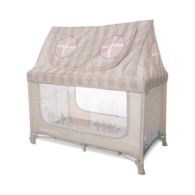 Lorelli Sweet Home Παρκοκρέβατο 2 Επιπέδων με Στέγη Beige 10080652507