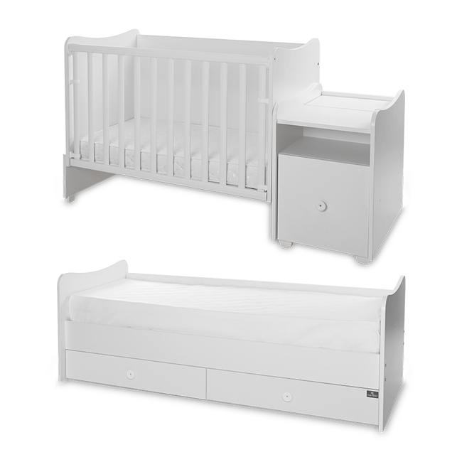 Lorelli BED TREND PLUS 70/160 TRIO WHITE 10150590024P