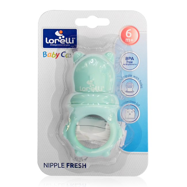 Lorelli Fresh Πιπίλα Φαγητού από Σιλικόνη για 6+ μηνών Blue Green 10220650001