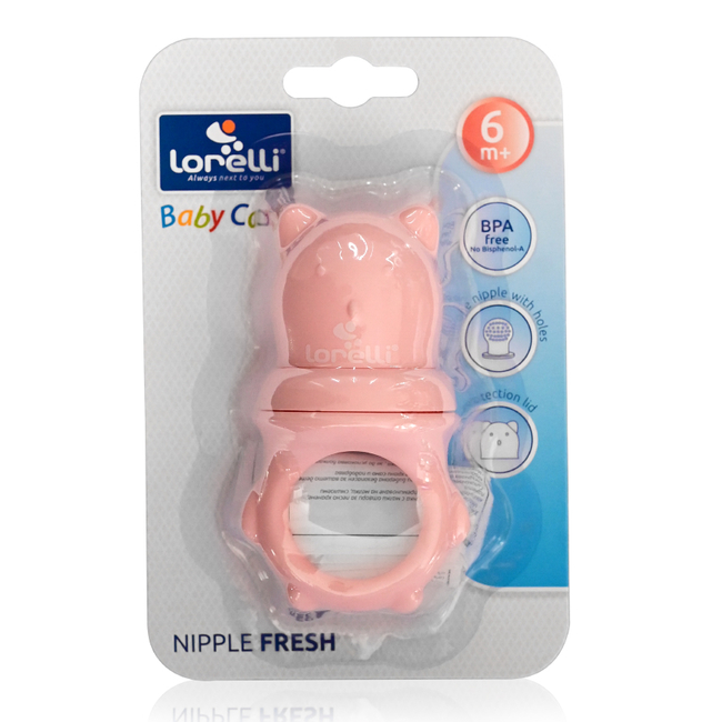 Lorelli Fresh Πιπίλα Φαγητού από Σιλικόνη για 6+ μηνών pink 10220650002