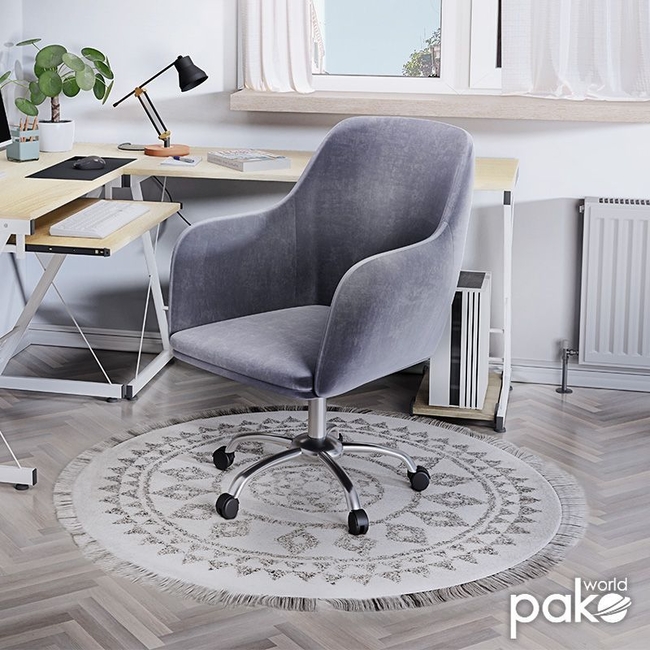 Office chair Xever pakoworld velvet gray