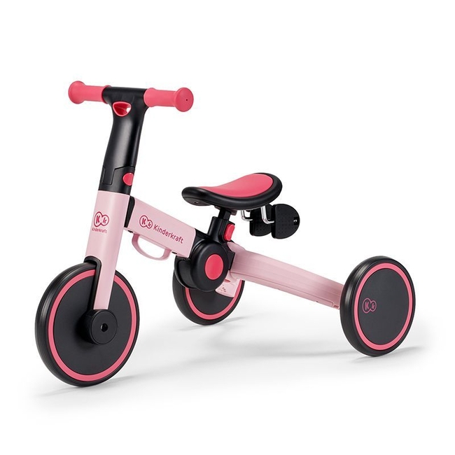 Kinderkraft 4TRIKE 3 in 1 Παιδικό Τρίκυκλο Ποδήλατο & Ισορροπίας 12+ μηνών Candy Pink KR4TRI00PNK0000