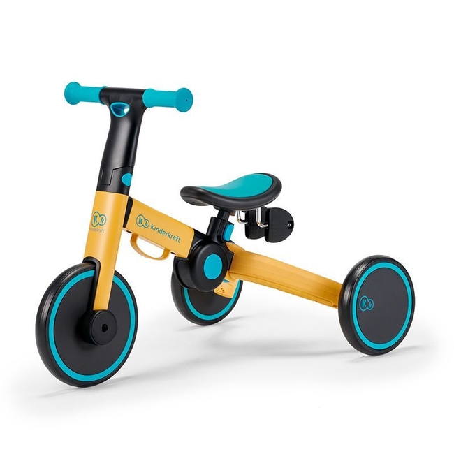 Kinderkraft 4TRIKE 3 in 1 Παιδικό Τρίκυκλο Ποδήλατο & Ισορροπίας 12+ μηνών Primrose Yellow KR4TRI00YEL0000