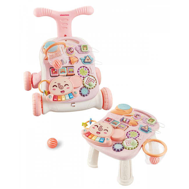 Kikka boo 3in1 Walk 'N' Learn Στράτα Τραπεζάκι Δραστηριοτήτων Pink 31005030074