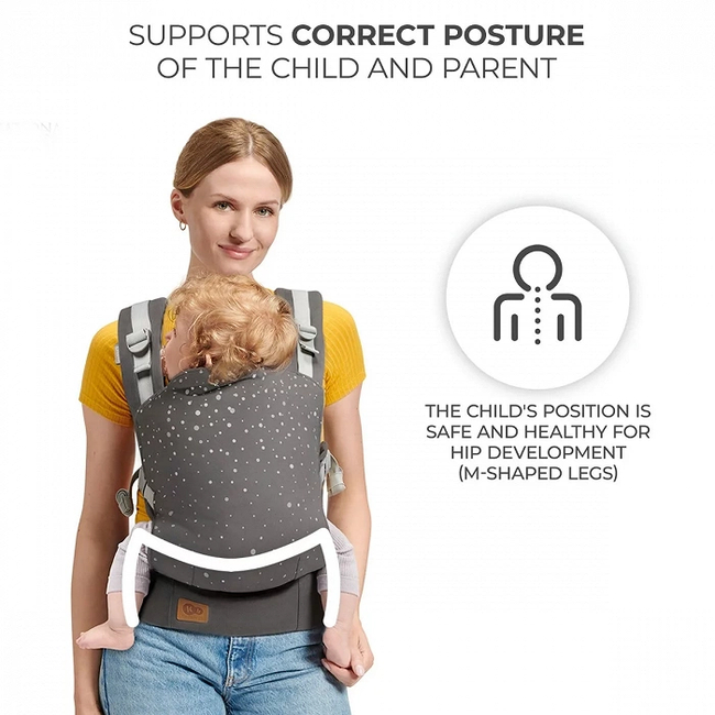 Kinderkraft NINO 2 in 1 Baby Carrier For Children up to 20kg Confetti Grey KNNINOCOGRY0000