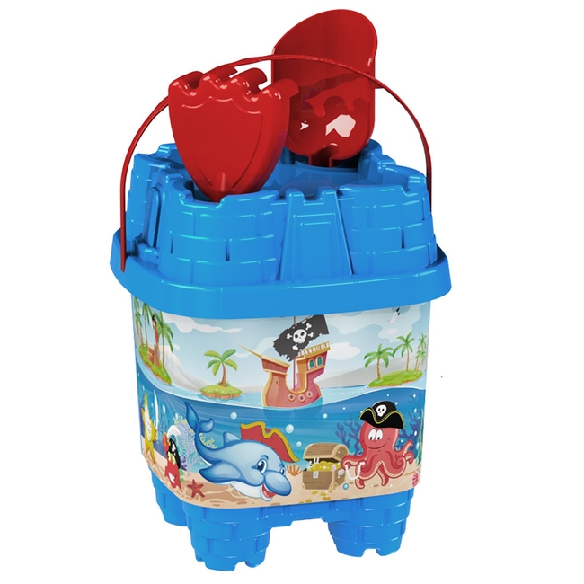 SUMMERtiempo PIRATE TOWER BUCKET SET=4PCS Φ20cm 42-2802