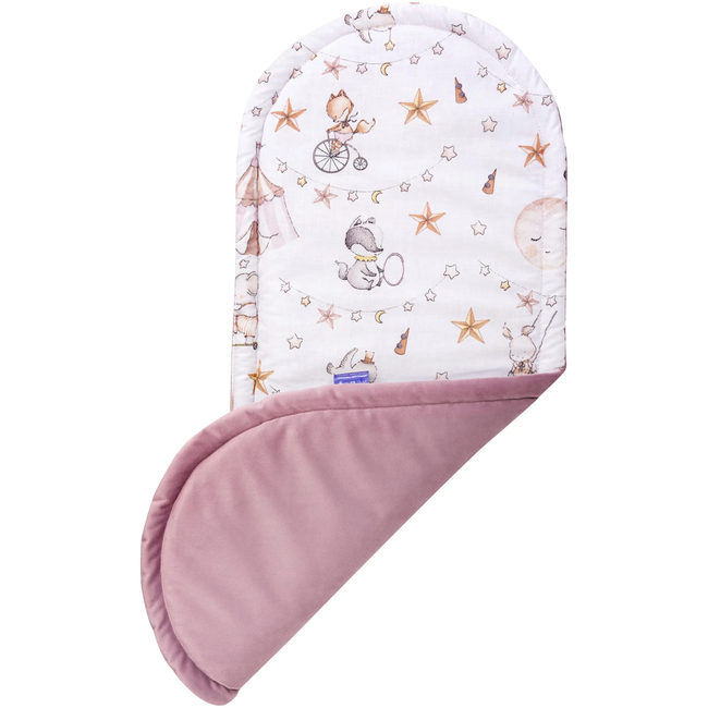 Jukki Baby Nest Cocoon Φωλιά Για Βρέφη 100x55 Διπλής Όψης Σετ 5 τχμ Candy Circus βελούδο