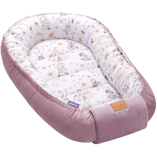 Jukki Baby Nest Cocoon Φωλιά Για Βρέφη 100x55 Διπλής Όψης Σετ 5 τχμ Candy Circus βελούδο