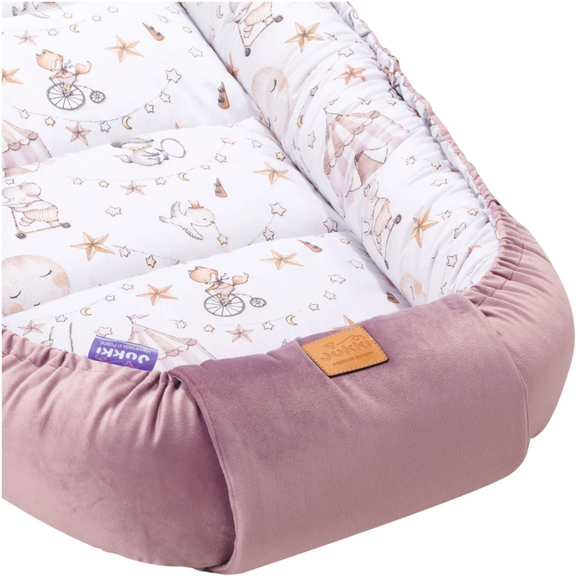 Jukki Baby Nest Cocoon Φωλιά Για Βρέφη 100x55 Διπλής Όψης Σετ 5 τχμ Candy Circus βελούδο