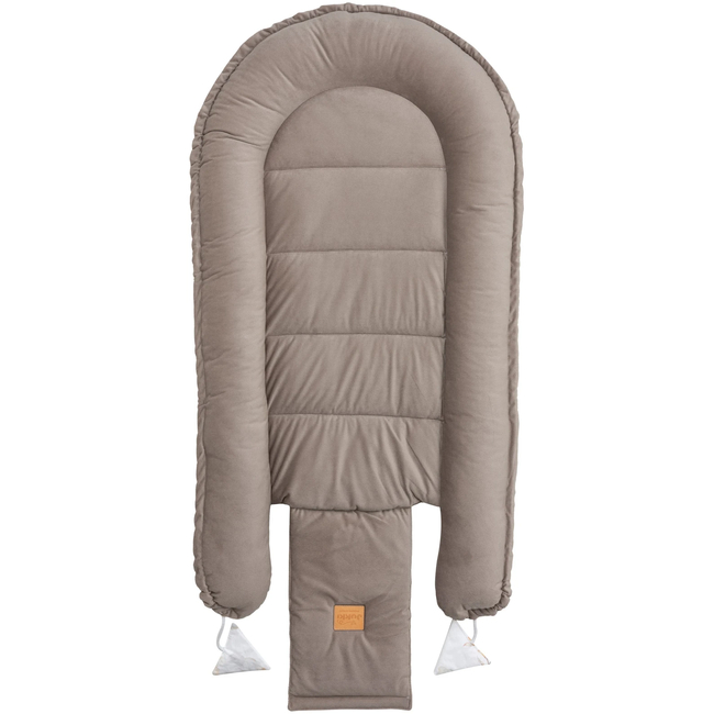 Jukki Baby Nest Cocoon Φωλιά Για Βρέφη 100x55 Διπλής Όψης Sweet Teddy Βελούδο