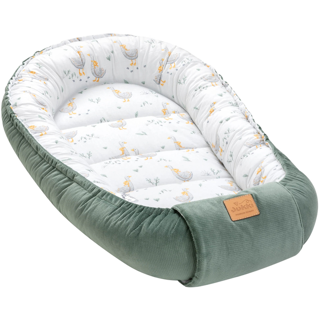 Jukki Baby Nest Cocoon Φωλιά Για Βρέφη 100x55 Διπλής Όψης Madam Goose Βελούδο