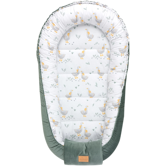 Jukki Baby Nest Cocoon Φωλιά Για Βρέφη 100x55 Διπλής Όψης Madam Goose Βελούδο