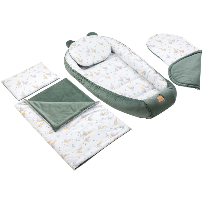 Jukki Baby Nest XXL For Babies 65x120 Set 5 pcs Madam Goose Velvet