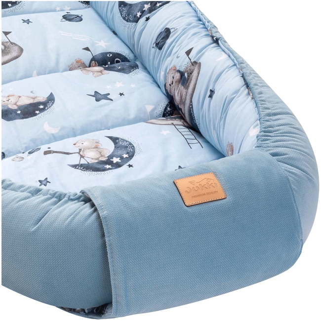 Jukki Baby Nest Cocoon 100x55 Double Sided Astro Bear Velvet