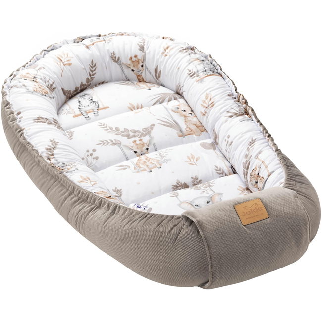 Jukki Baby Nest Cocoon 100x55 Double Sided Happy Jungle Velvet