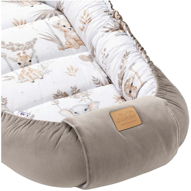 Jukki Baby Nest Cocoon 100x55 Double Sided Happy Jungle Velvet