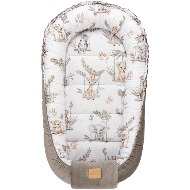 Jukki Baby Nest Cocoon 100x55 Double Sided Happy Jungle Velvet