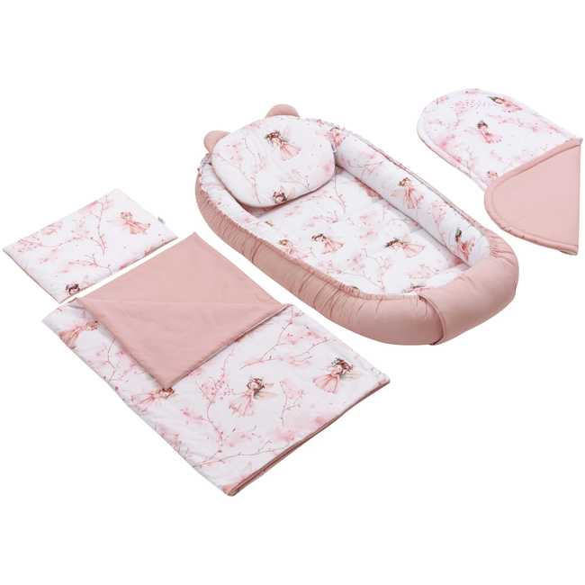 Jukki Baby Nest XXL For Babies 65x120 Set 5 pcs Little Fairy