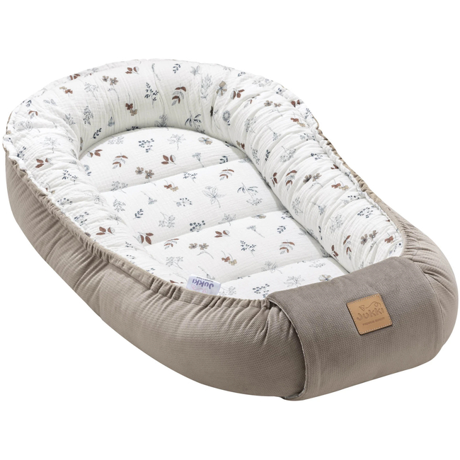 Jukki Baby Nest Cocoon Φωλιά Για Βρέφη 100x55 Διπλής Όψης Σετ 5 τχμ Simply Nature Βελούδο